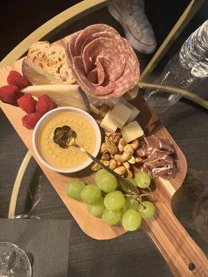The meat and cheese board