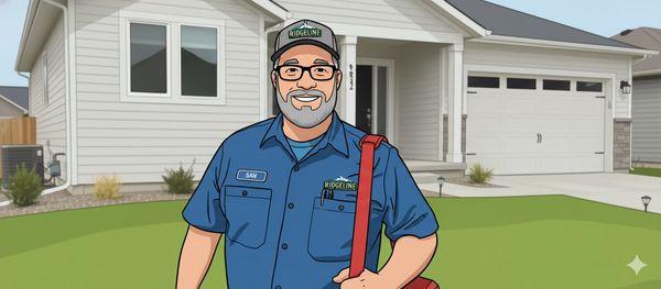 Sam the Happy Honest HVAC Man