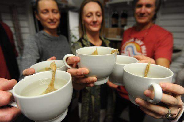 Tea is included with every meditation and yoga class.