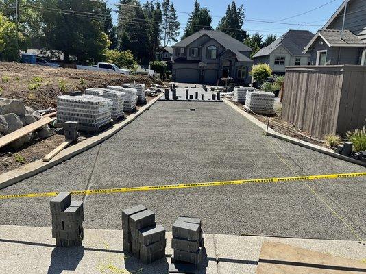 The process of installing pavers