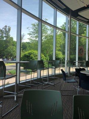 Indoor floor to ceiling windows