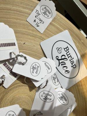 Toe tags!!! Love it!