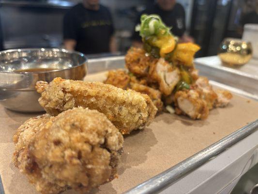 Double-Fried Chicken Wings Orange-ish Chicken