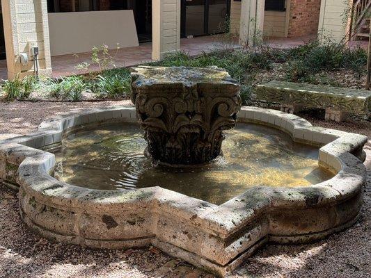 Fountain in our massage studio courtyard.