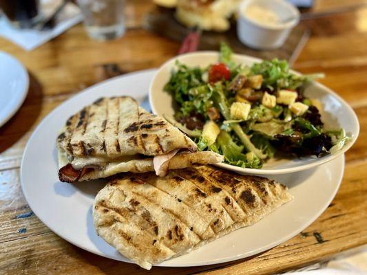 Nebraskan cubano with side salad