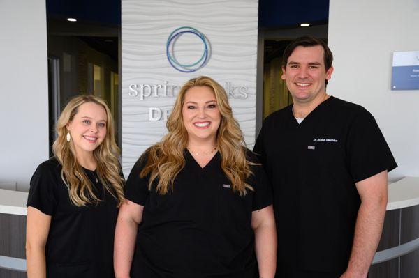 Meet our providers!(From left to right) Dr. Rachel Buckley, Dr. Kassi Klein (owner), & Dr. Blake Swonke.
