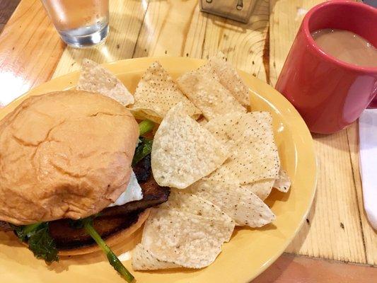 Pork belly breakfast sandwich