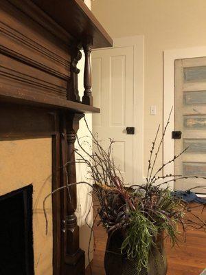 Fireplace in our room- not operational I don't think but cute none the less!