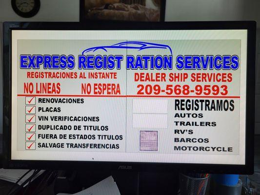Express Registration Services