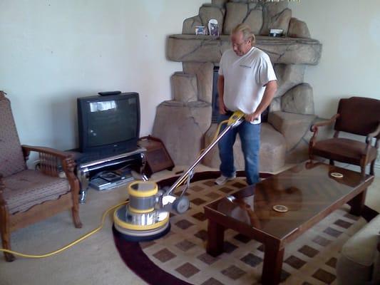 Using a rotary scrubber. This extra level of cleaning is hardly ever used by my competition.