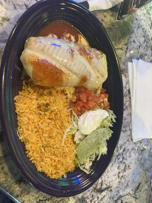 Shredded beef chimichanga