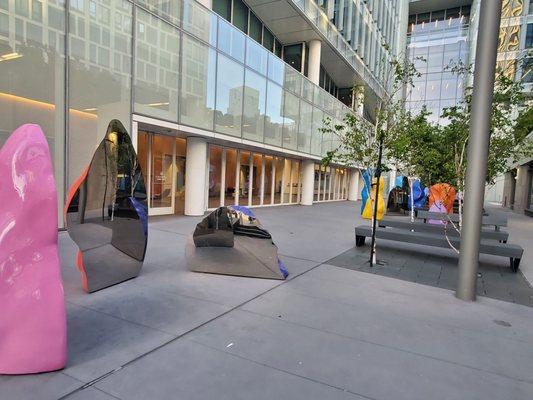 Sculptures and seating