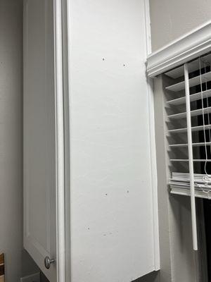 Didn't patch holes from previous tenant.