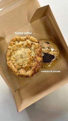 Butter Toffee and Cookies & Cream