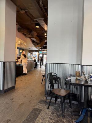 View from the back of the coffee shop.