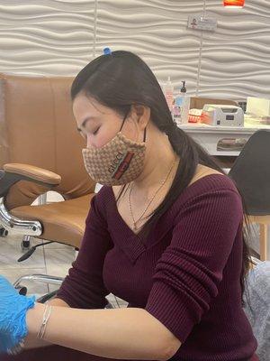 Anna does the best pedicure!