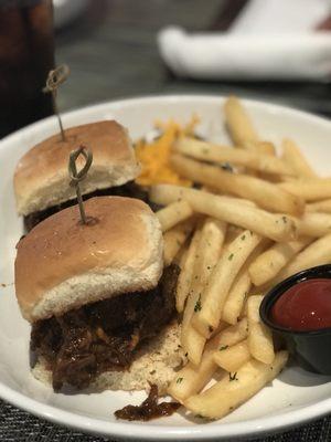 BBQ pork sliders- it got good reviews