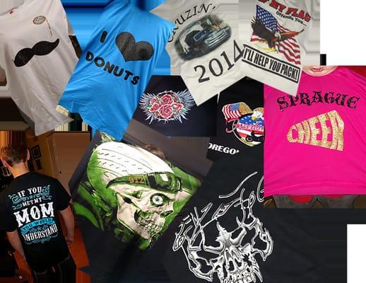 I have over 1100 Shirts, and over 1000 different designs come pick a design or your attitude or your design/logo