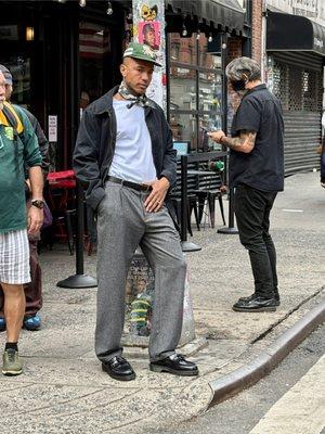 Here's the model at Mulberry and Spring Street yesterday. Posted 09/17/25