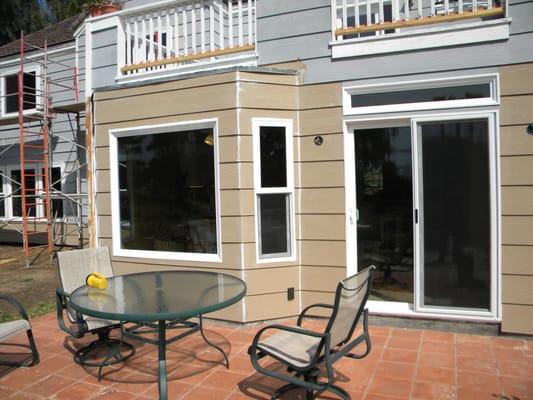 New Sliding Glass Door and siding