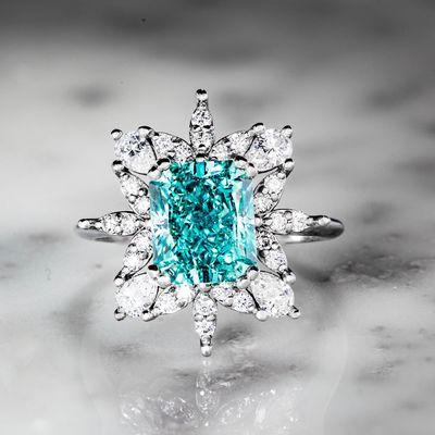 Color diamond engagement ring