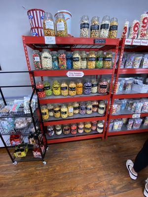 A picture of the different types of popcorn they offer