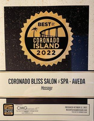 Voted Best Massage in Coronado