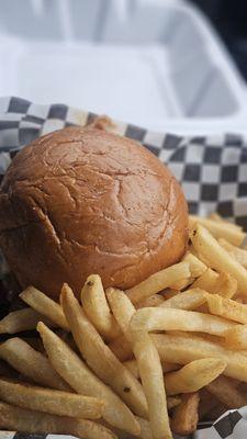 Mac Fire combo  with fries.