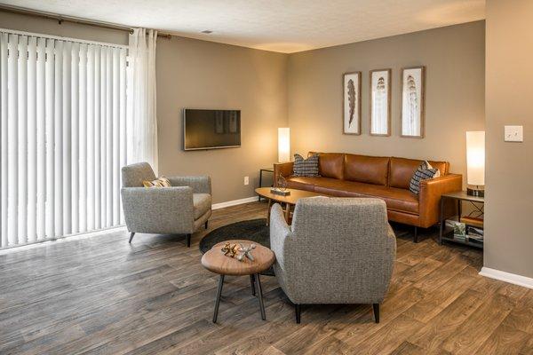 Model home living room space