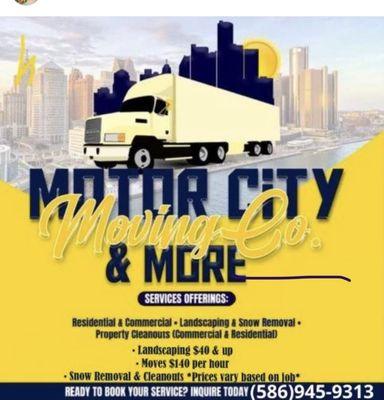 Motor city moving & landscaping