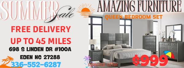 Summer sale-Queen bedroom set-free delivery up to 45 milles