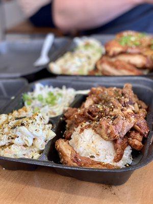 Single plate garlic furikake chicken