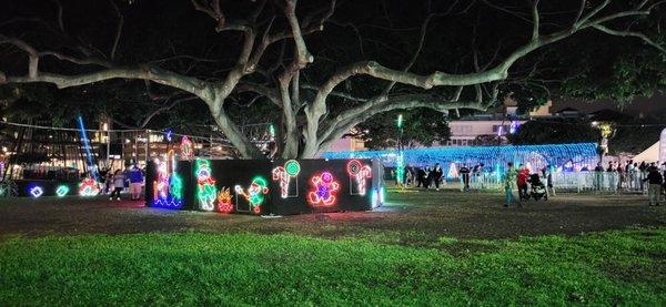 Some of the beautiful Christmas displays in the park.