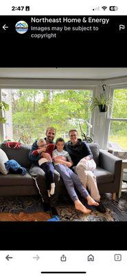 Happy family with their new windows