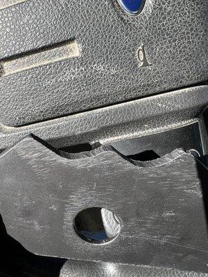 Cut with torch, supposed to be a flat cut but cut at an angle.