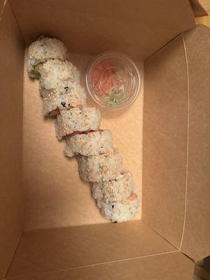 Cream cheese roll with spicy tuna