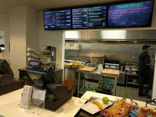 Daily specials, burger, wraps, sandwiches with local influences