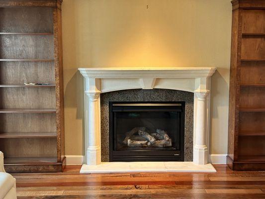 Stone cast mantle insulation.