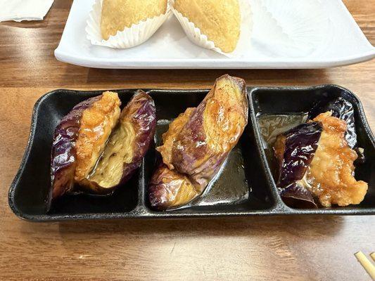 Stuffed eggplant. Good but the pieces were a little small.