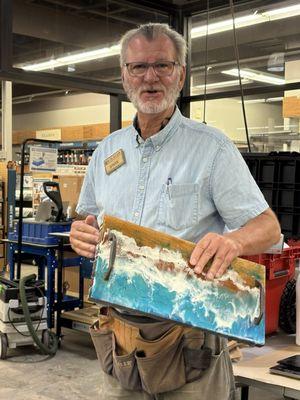 Steve taught our epoxy class. Excellent!