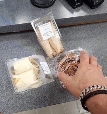 VEGGIE WRAP, TUNA SANDWICH, DANISH $15.00