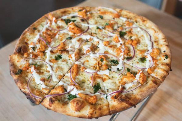 Buffalo Cauliflower, comes with a ranch swirl