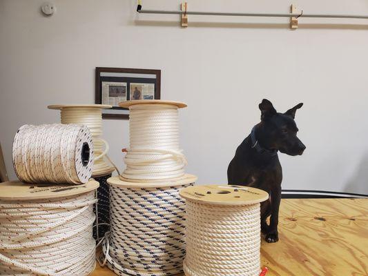 Shadow checking in a shipment of NE ropes