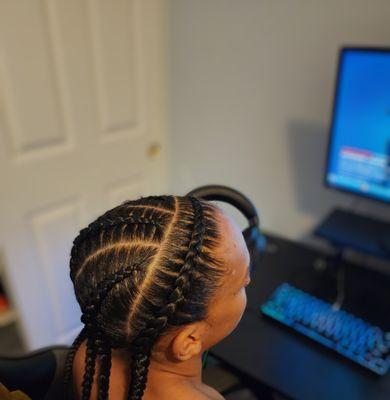 My older son's hair.