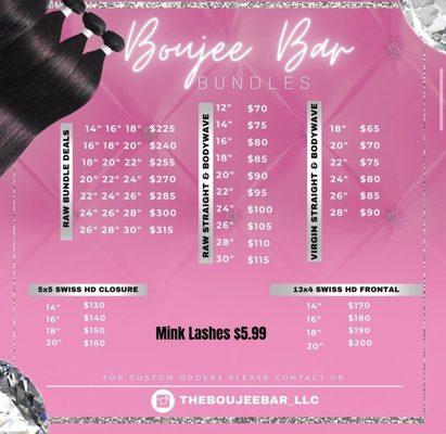 Raw & Virgin Indian bundles