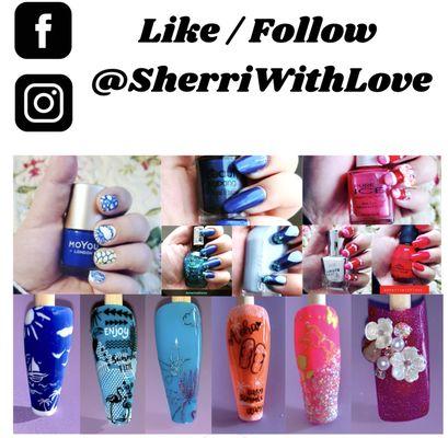 Some nail art work that has been done for display purposes and on previous clients.