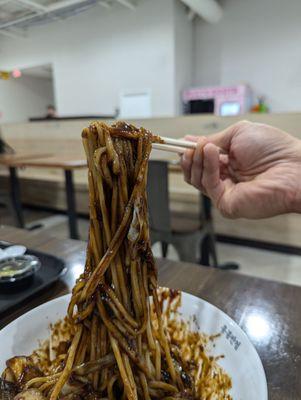 Jajangmyeon all mixed together