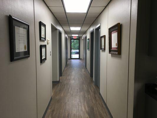 Hallway leading to offices