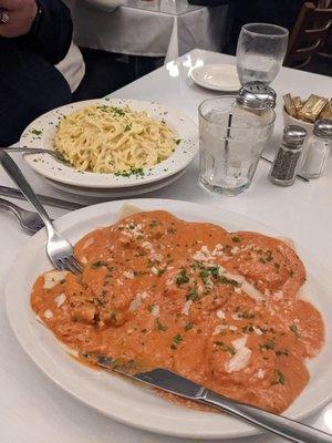 Seafood Ravioli & Spaghetti Carbonara