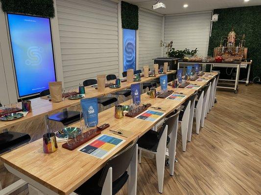 All set up for a coffee class!